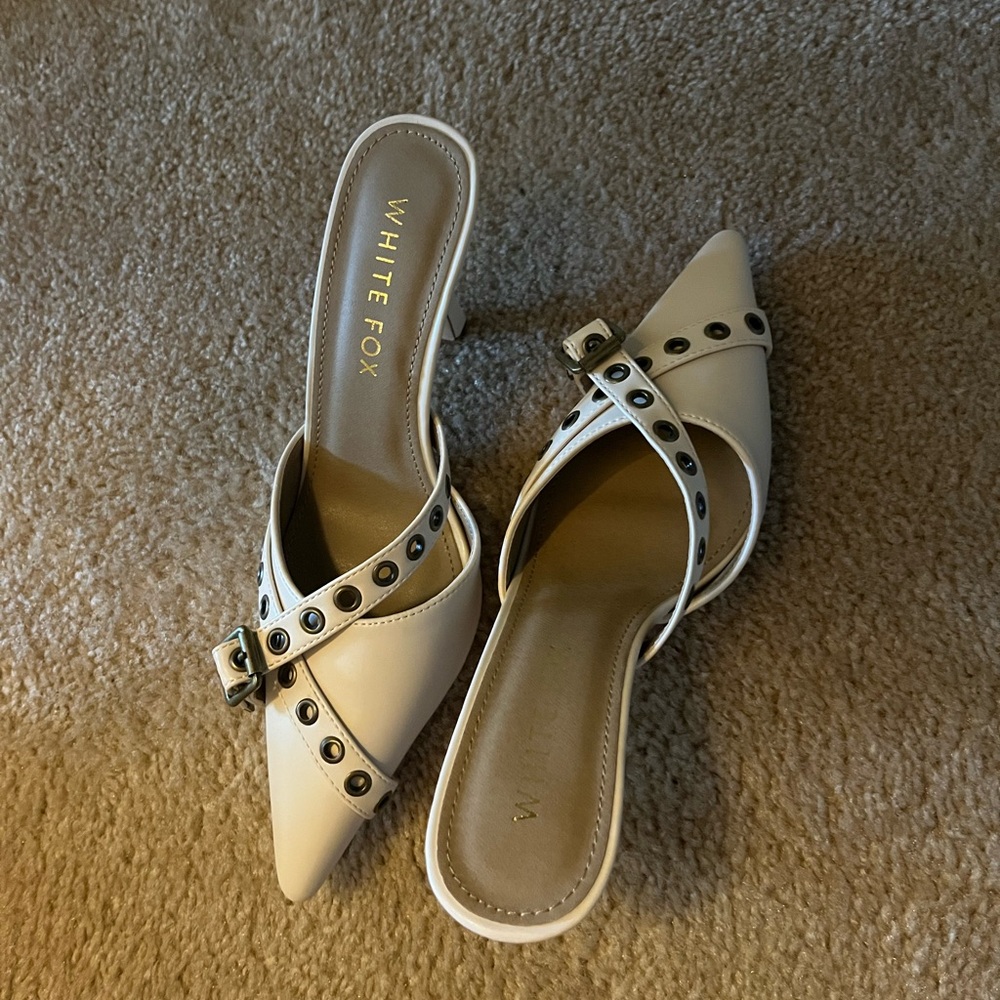 White Fox Heels